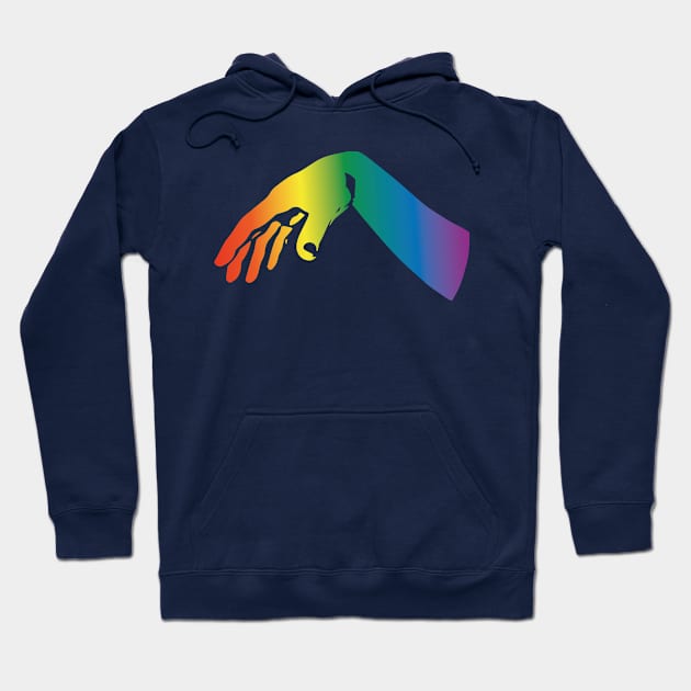 Gay Hand Rainbow Version Pride Hoodie by MairlaStore